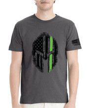 Load image into Gallery viewer, AMERICAN SPARTAN THIN BLUE, RED and GREEN LINE T-Shirts