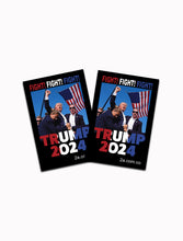 Load image into Gallery viewer, FIGHT! TRUMP 2024 Sticker Red, White and Blue
