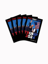 Load image into Gallery viewer, FIGHT! TRUMP 2024 Sticker Red, White and Blue
