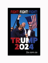 Load image into Gallery viewer, FIGHT! TRUMP 2024 Sticker Red, White and Blue
