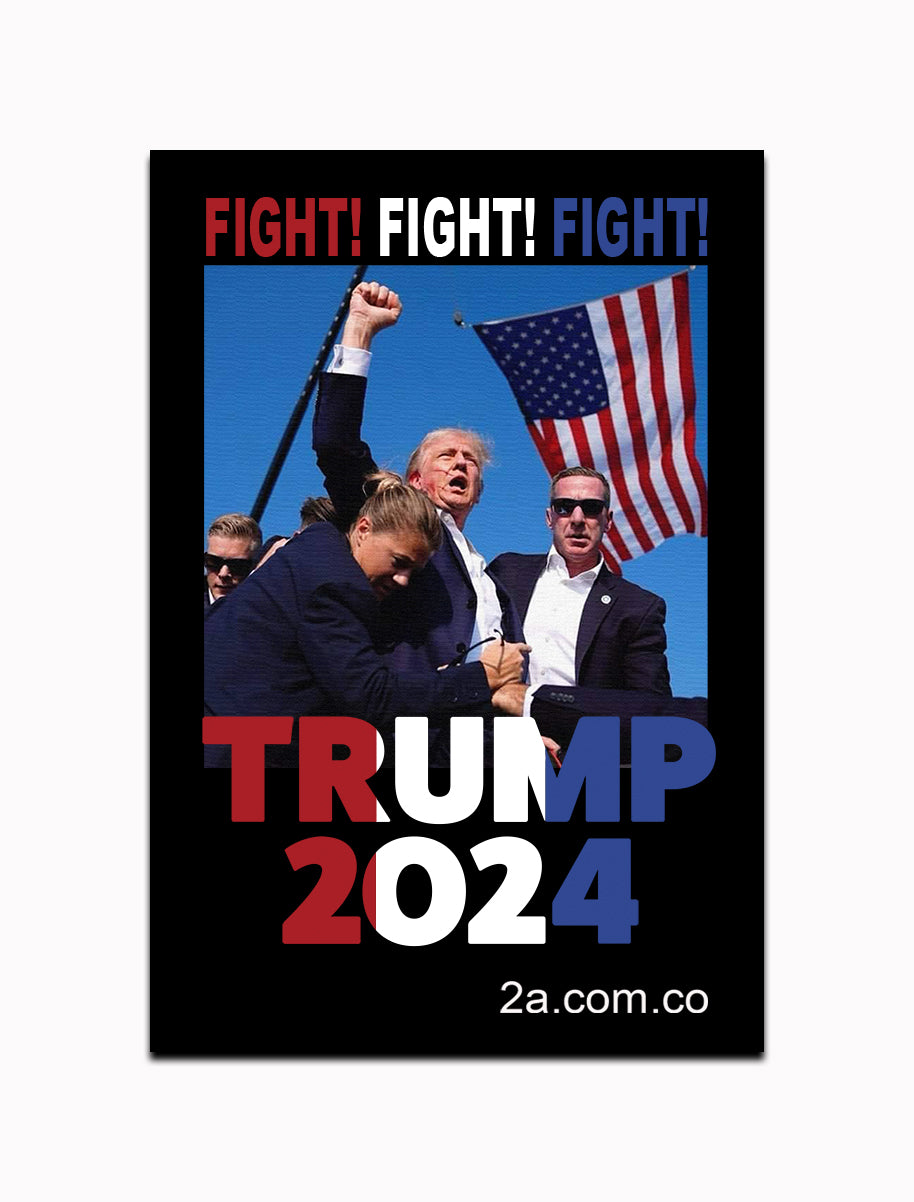 FIGHT! TRUMP 2024 Sticker Red, White and Blue