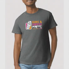 Load and play video in Gallery viewer, GUNS &amp; COFFEE DD T-Shirt
