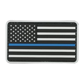 American Flag Blue-Line PVC Velcro Patch