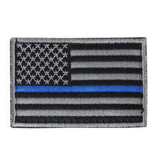 Load image into Gallery viewer, Thin Blue-Line Flag Embroidered Velcro Patch
