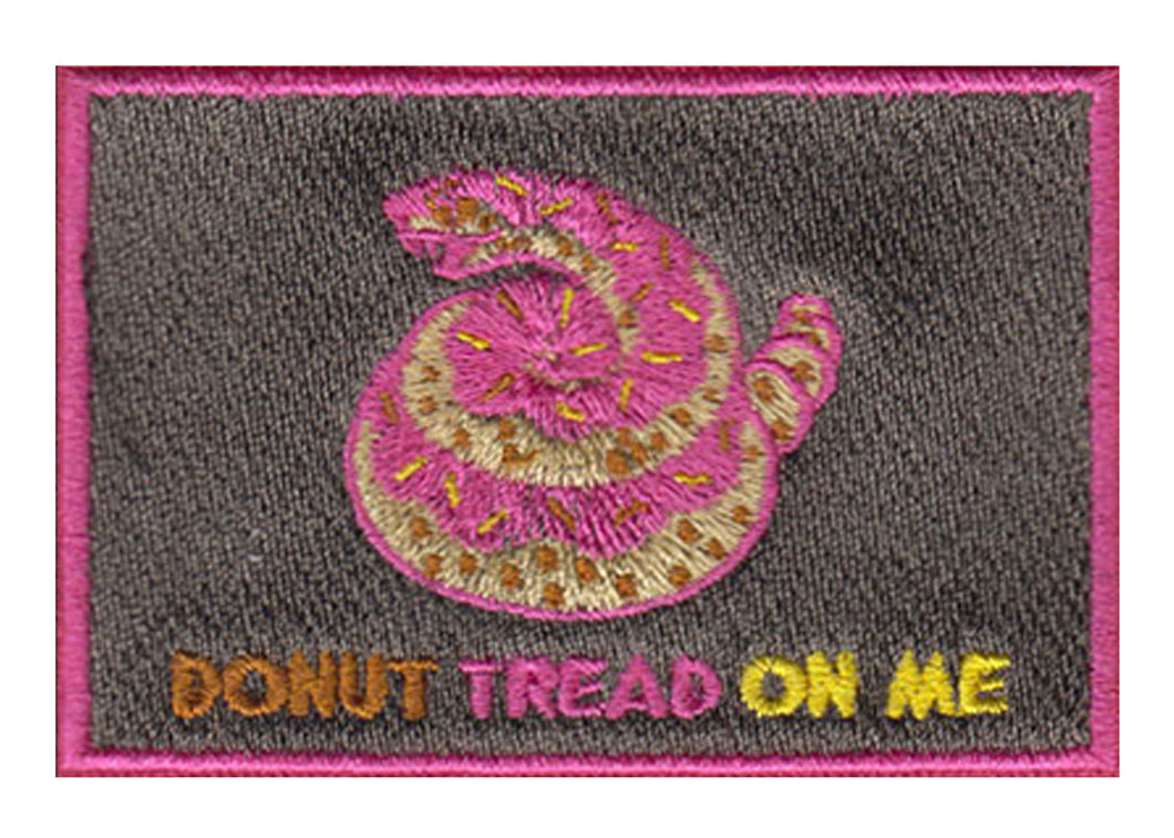 Donut Tread on Me Embroidered Velcro Patch