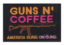 Load image into Gallery viewer, Guns N&#39; Coffee Embroidered Velcro Patch
