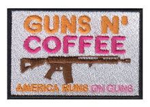 Load image into Gallery viewer, Guns N&#39; Coffee Embroidered Velcro Patch
