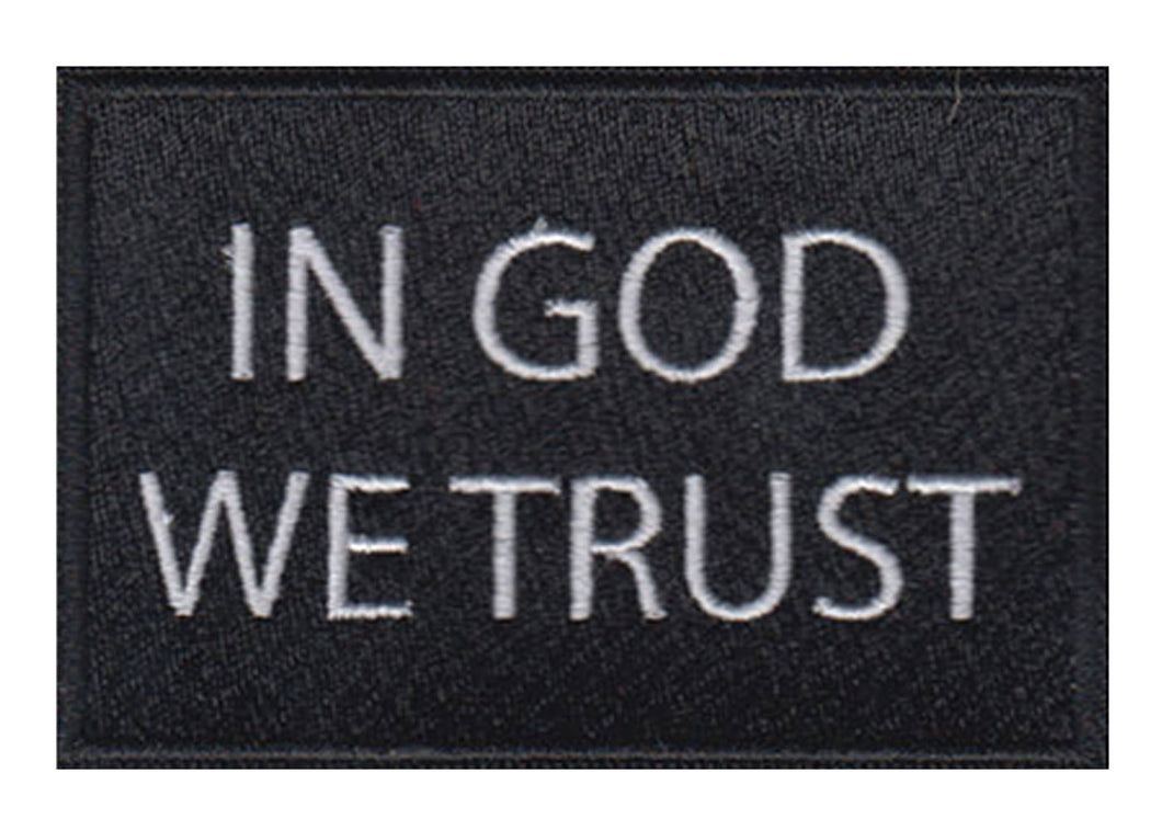 In God We Trust Embroidered Velcro Patch