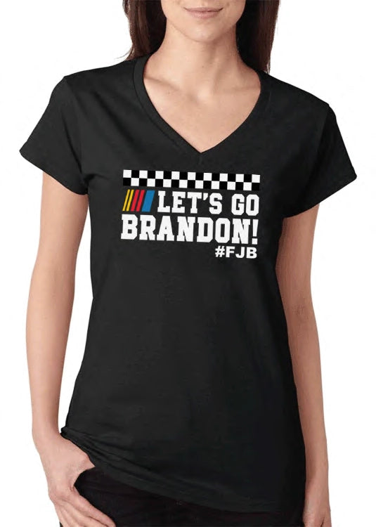 Ladies Let's Go Brandon #FJB T-shirt (INCLUDES 3 FREE STICKERS)