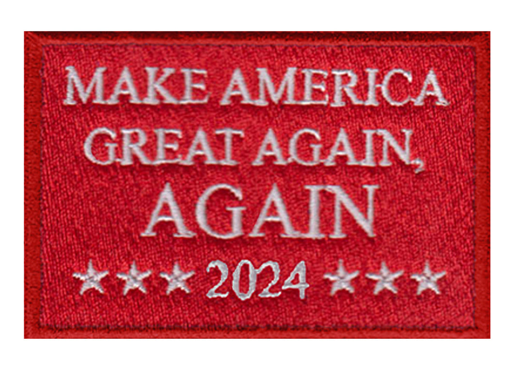 MAGA AGAIN Embroidered Velcro Patch