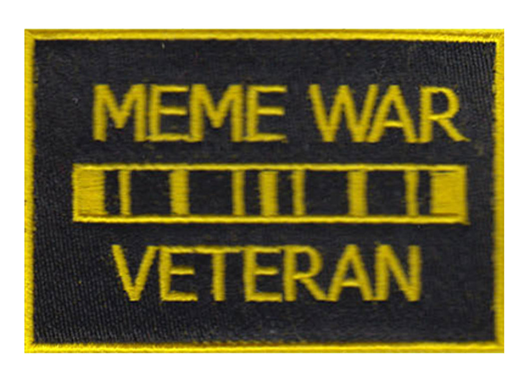 Meme War Veteran Embroidered Velcro Patch