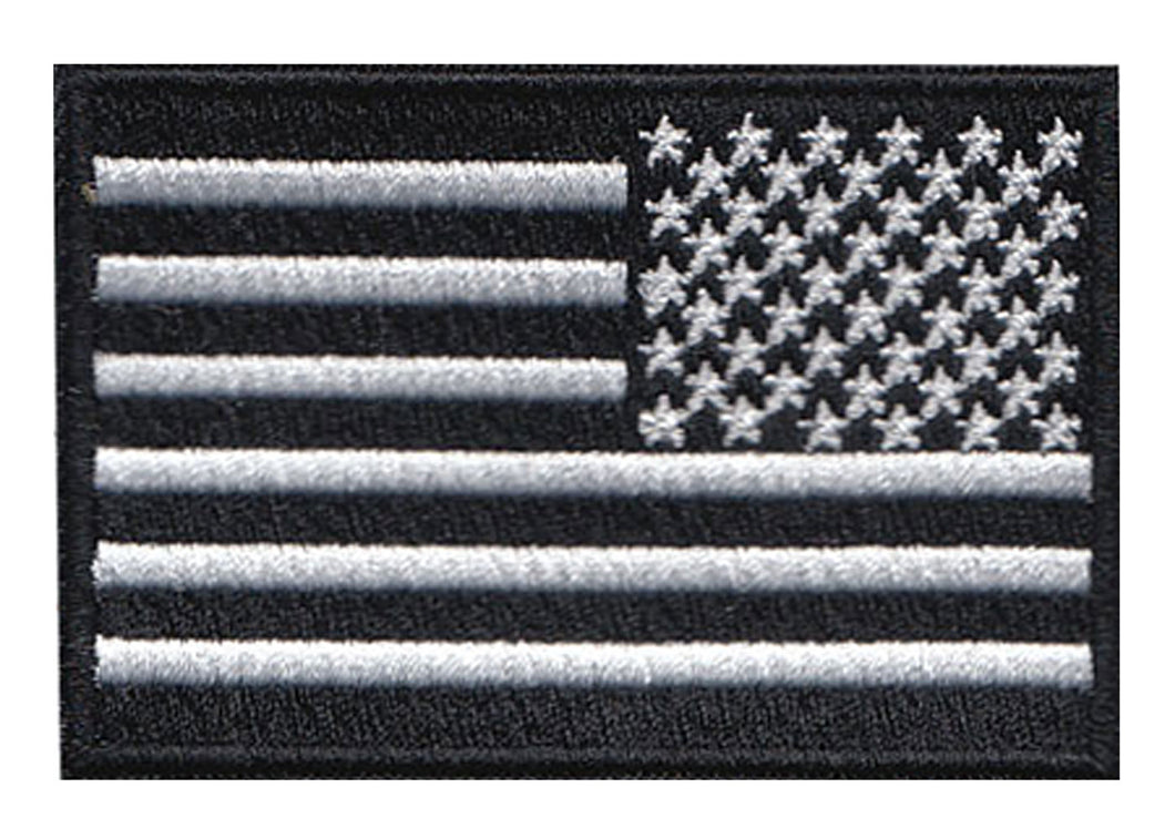 Reverse USA Flag Embroidered Velcro Patch