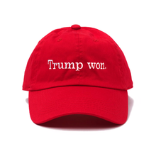 Load image into Gallery viewer, Trump won. Low Dad Cap - Red
