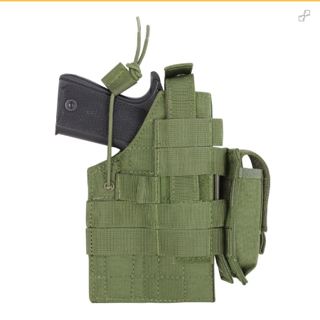 1911 Ambidextrious Molle Nylon Holster For Plate Carriers, Tactical Packs