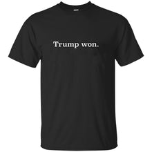 Load image into Gallery viewer, Trump won. T-shirt - Men&#39;s and Women&#39;s V-neck- Red, Black, Pink
