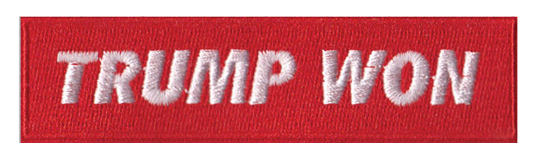 Trump Won Embroidered Velcro Patch