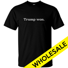 Load image into Gallery viewer, Trump Won. BLACK/RED-Men&#39;s WHOLESALE T-shirts
