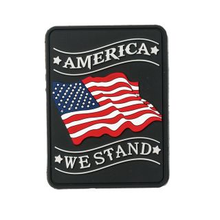 America We Stand PVC Velcro Patch