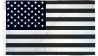 Black & White USA Flag 3x5ft Waterproof Poly