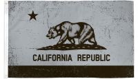 California (Gray & Black) Flag 3x5ft Poly