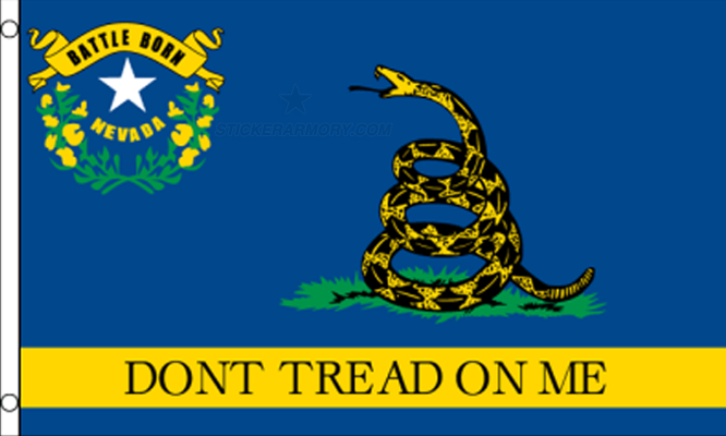 Don't Tread On Me (Nevada) Gadsden Flag 3x5ft Poly