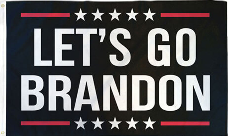 Let's Go Brandon Black Waterproof Flag 3x5ft Poly