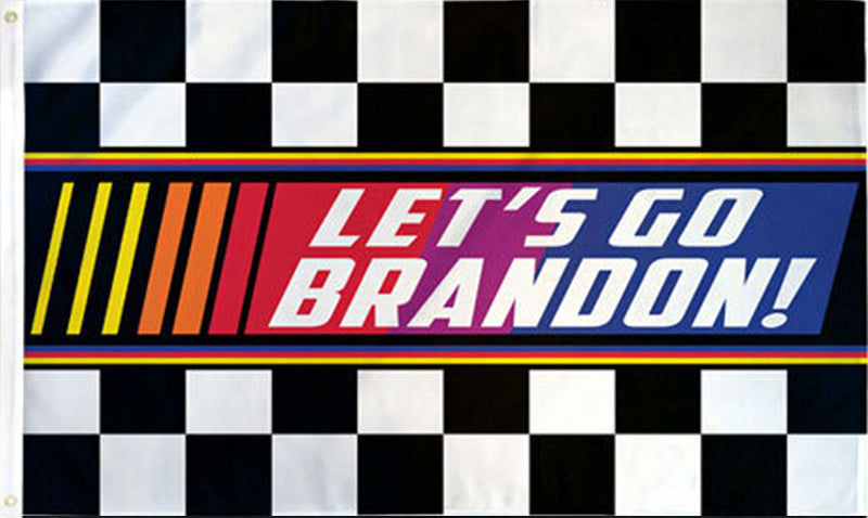 Let's Go Brandon Final Lap Waterproof Flag 3x5ft Poly