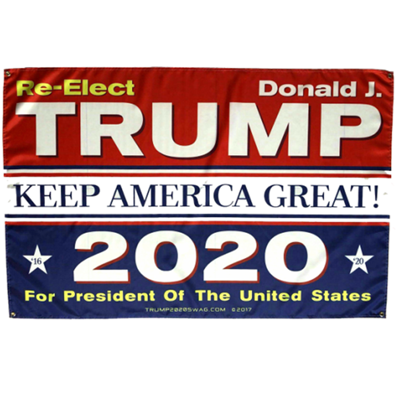 Red White Blue Re-Elect Trump 2020 Flag