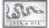 Join or Die Flag 3x5ft Poly