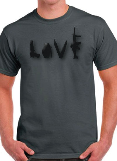 Mens Love Weapons Tshirt