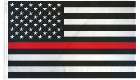 Thin Red Line USA Flag 3x5ft Poly