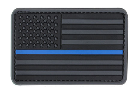 Thin Blue-Line PVC Velcro Patch