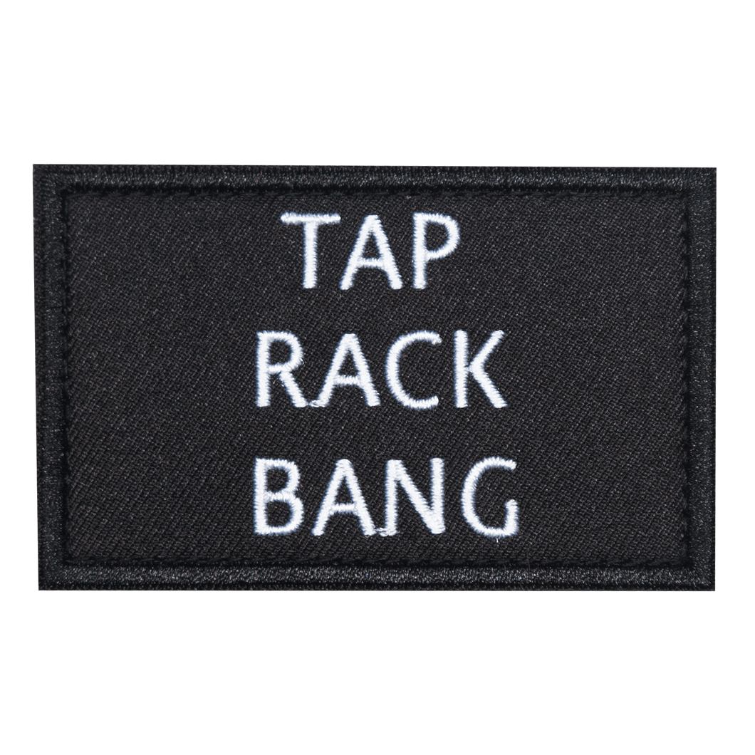 Tap, Rack, Bang Embroidered Velcro Patch