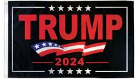 Trump 2024 (black) Flag 3x5ft Poly